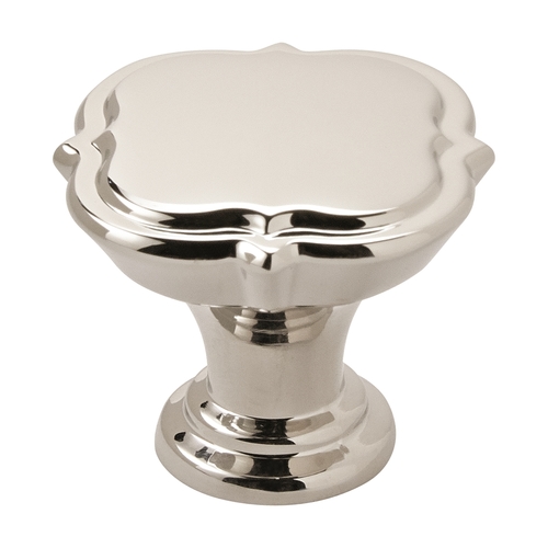 Cabinet Knob Grace Revitalize Quatrefoil 1-3/8" D 1-3/16" Polished Nickel Polished Nickel